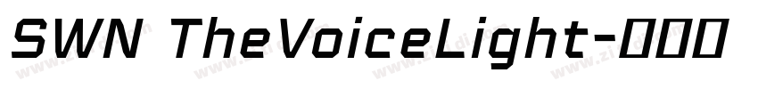 SWN TheVoiceLight字体转换
